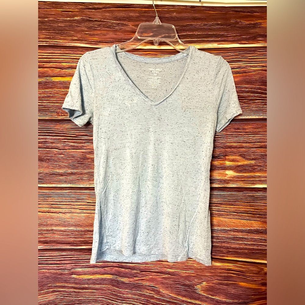Nine West Speckled Blue Shirt. Size X-Small.